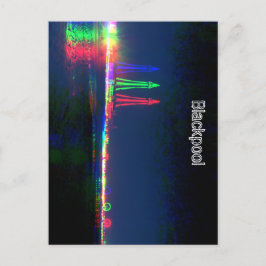 Cartão Postal Blackpool Beach Lights at Night,