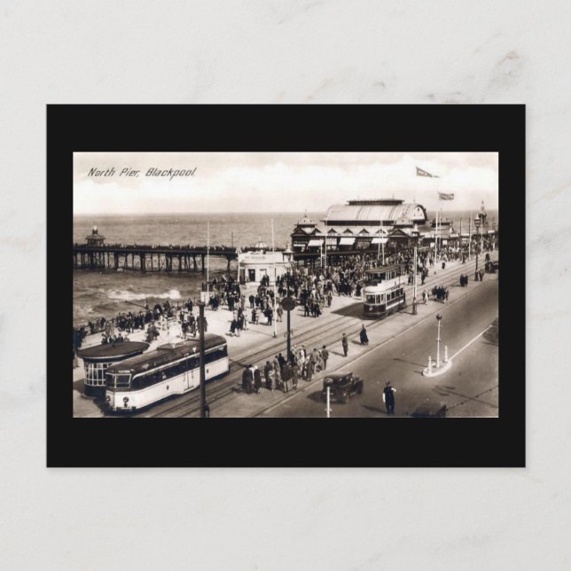 Cartão Postal Blackpool, North Pier (Frente)