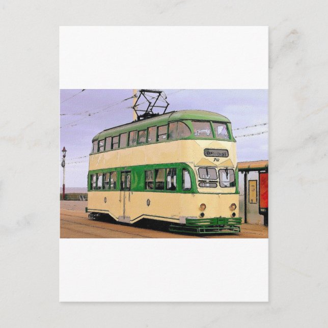 Cartão Postal Blackpool Tram (Frente)