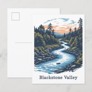Cartão Postal Blackstone Valley Massachusetts EUA Viagem
