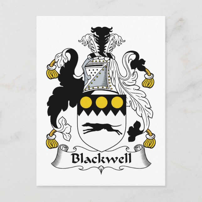 Cartão Postal Blackwell Family Crest (Frente)