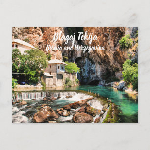 Cartão Postal Blagaj Tekija Dervish Bósnia e Herzegovina estiliz