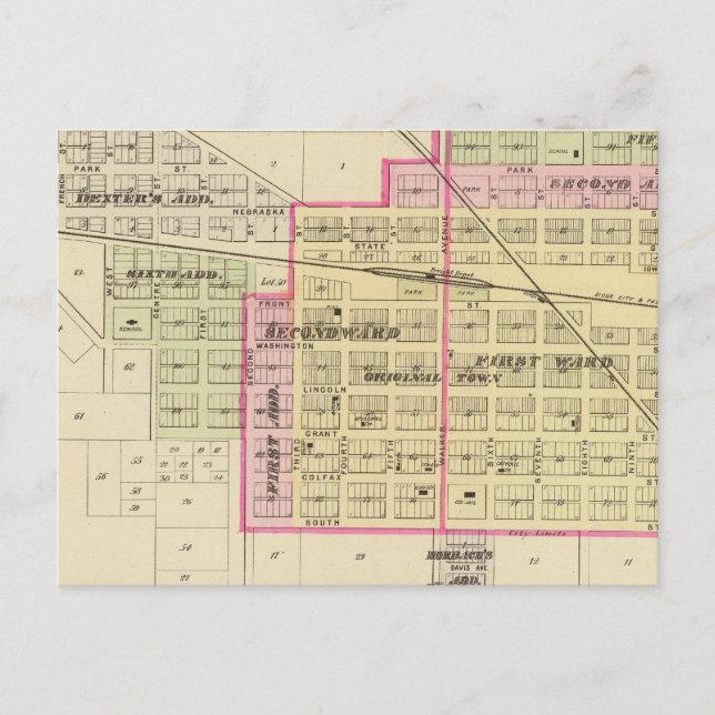 Cartão Postal Blair, Nebraska (Frente)