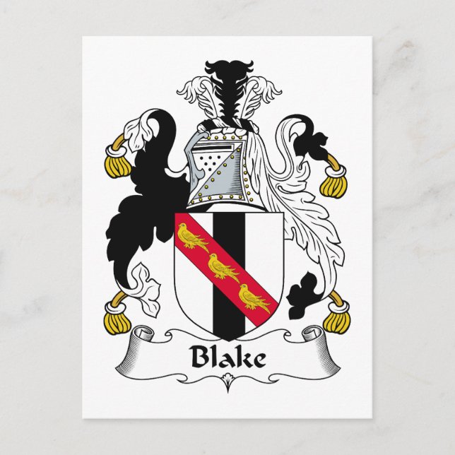 Cartão Postal Blake Family Crest (Frente)
