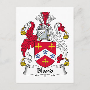 Cartão Postal Bland Family Crest