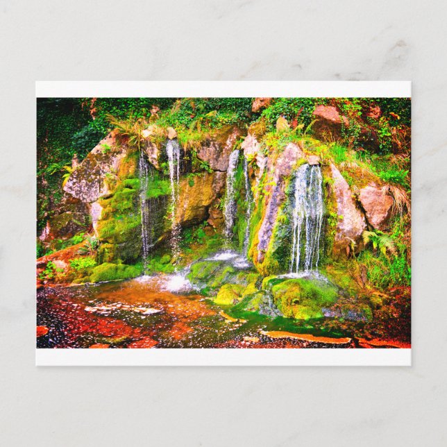 Cartão Postal Blarney Castle Waterfall (Frente)