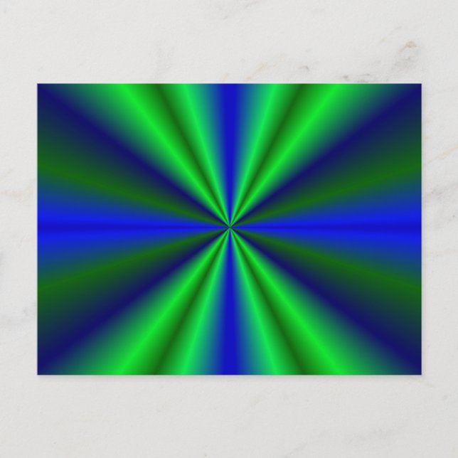Cartão Postal blau grün Regenbogen (Frente)