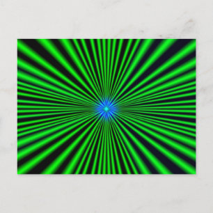 Cartão Postal Blau - grüne Stern