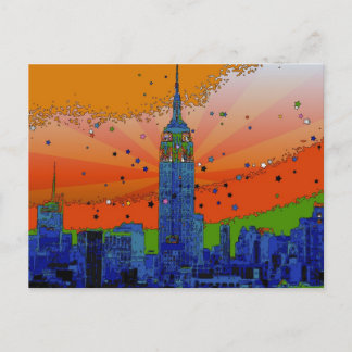 Cartão Postal Bldg De Rua Emp Nº 3 NYC Skyline