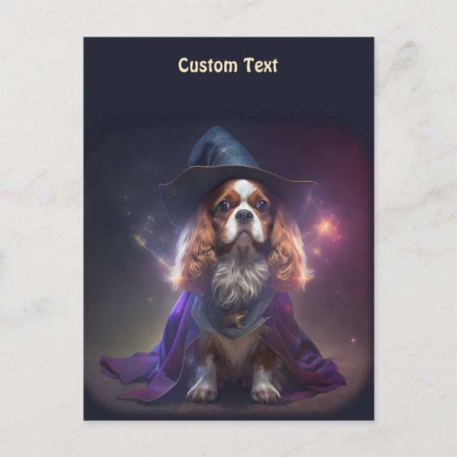 Cartão Postal Blenheim Cavalier King Charles Wizard (Frente)