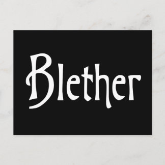 Cartão Postal Blether engraçada, gíria escocesa banter humor esc