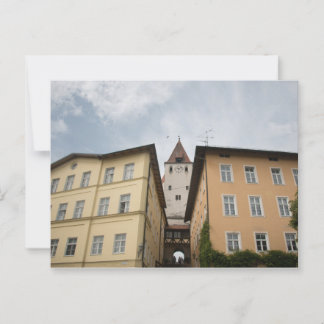 CARTÃO POSTAL BLICK VON MARKTPLATZ HAAG AUF KLEINEN SCHLOSSTURM