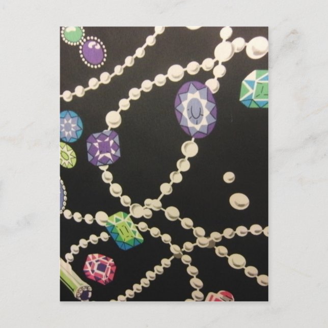 Cartão Postal Bling and Pearls (Frente)