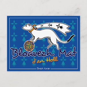 Cartão Postal Bloavezh mat d'an holl (Bonne année à tous)