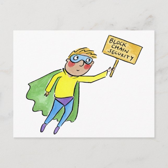 Cartão Postal Block Chain Security (Frente)