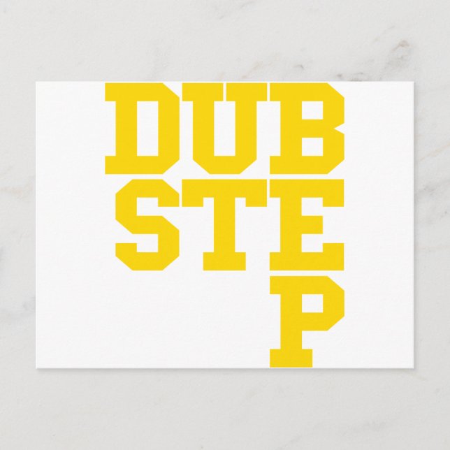 Cartão Postal Blockletter Dubstep (Dourado) (Frente)