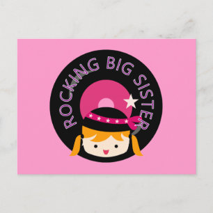 Cartão Postal Blond Rocking Big Sister