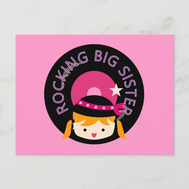 Cartão Postal Blond Rocking Big Sister (Frente)