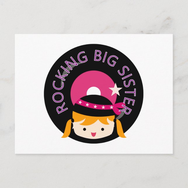 Cartão Postal Blond Rocking Big Sister (Frente)