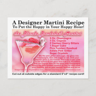 Cartão postal Blonde Bombshell Martini