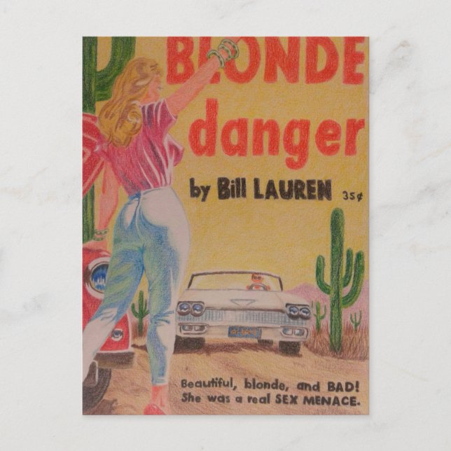 Cartão postal Blonde Danger (Frente)