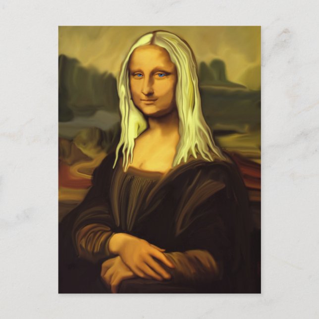 Cartão Postal Blonde Mona Lisa (Frente)