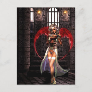 Cartão Postal Blood Angel Gothic Girls™ Vampire Fantasy Assina