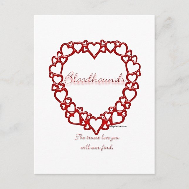 Cartão Postal Bloodhound True Love (Frente)