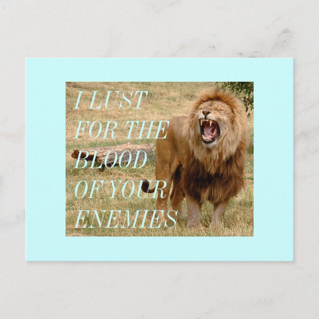 Cartão Postal bloodlust (Frente)