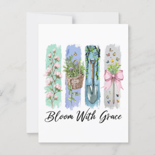 Cartão Postal Bloom com a Arte Floral Grace Garden