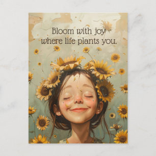 Cartão Postal Bloom com Joy