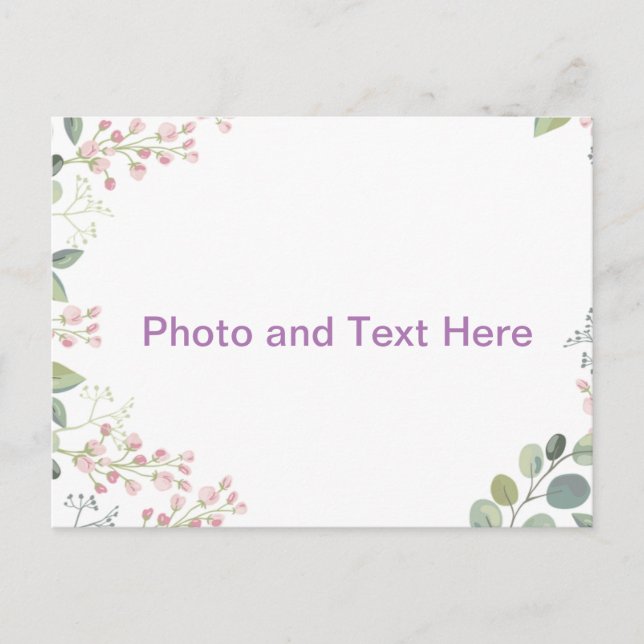 Cartão Postal Bloom design personalizado  (Frente)