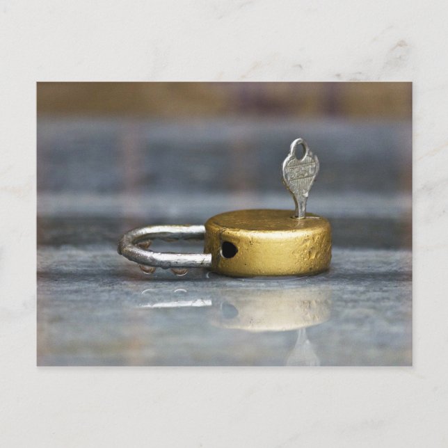 Cartão Postal Bloquear e Chave Foto (Frente)