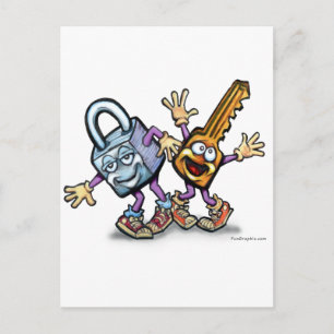 Cartão Postal Bloquear tecla n