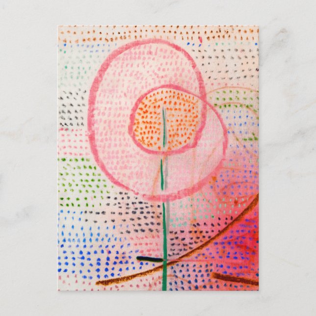 Cartão Postal Blossoming (1934) por Paul Klee - Abstrato Art (Frente)