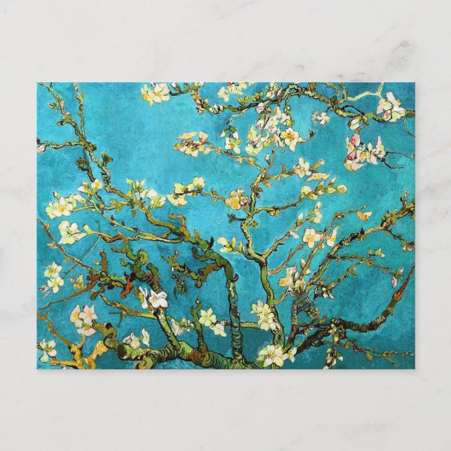 Cartão Postal Blossoming Almond Tree Van Gogh Fine Art (Frente)