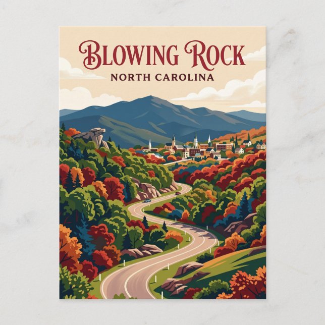 Cartão Postal Blowing Rock EUA (Frente)