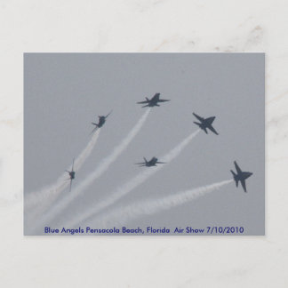 Cartão Postal BLUE ANGELS Pensacola Beach, Florida Air Show