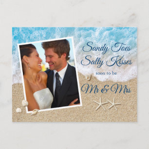 Cartão Postal Blue Beach Waves Sandy Toes Salty Kisses Foto