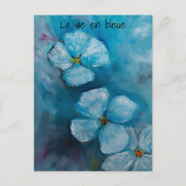 Cartão Postal Blue blossoms „la vie en bleue“  postkarte
