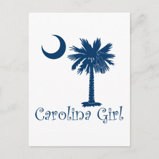 Cartão Postal Blue Carolina Girl Palmetto