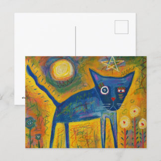 Cartão Postal Blue Cat