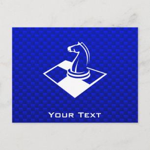 Cartão Postal Blue Chess