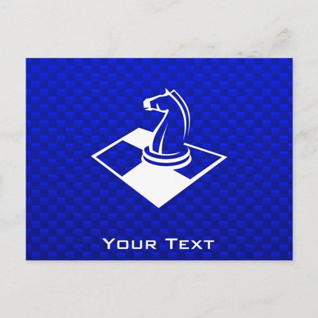 Cartão Postal Blue Chess (Frente)
