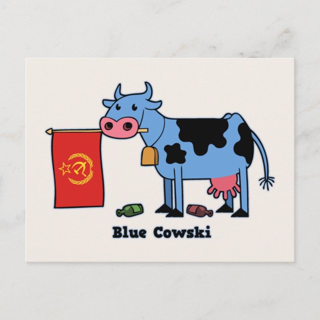Cartão Postal Blue Cowski (Frente)