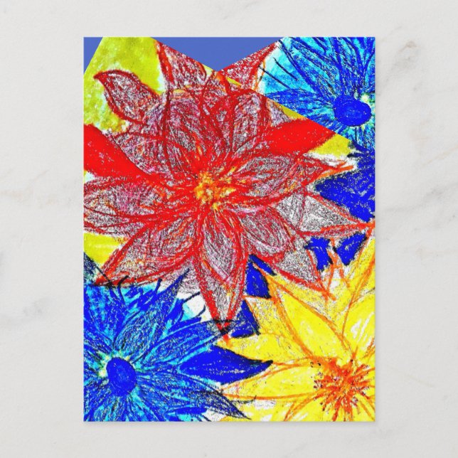 Cartão Postal Blue Dahlia  (Frente)