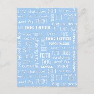 Cartão Postal Blue Dog Lover Sayings