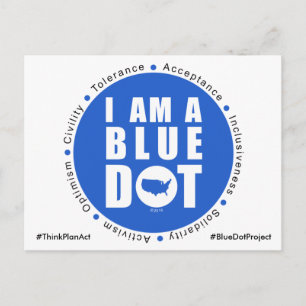Cartão Postal Blue Dot Project USA