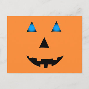 Cartão Postal Blue Eyed Jack-O-Lantern