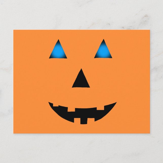 Cartão Postal Blue Eyed Jack-O-Lantern (Frente)